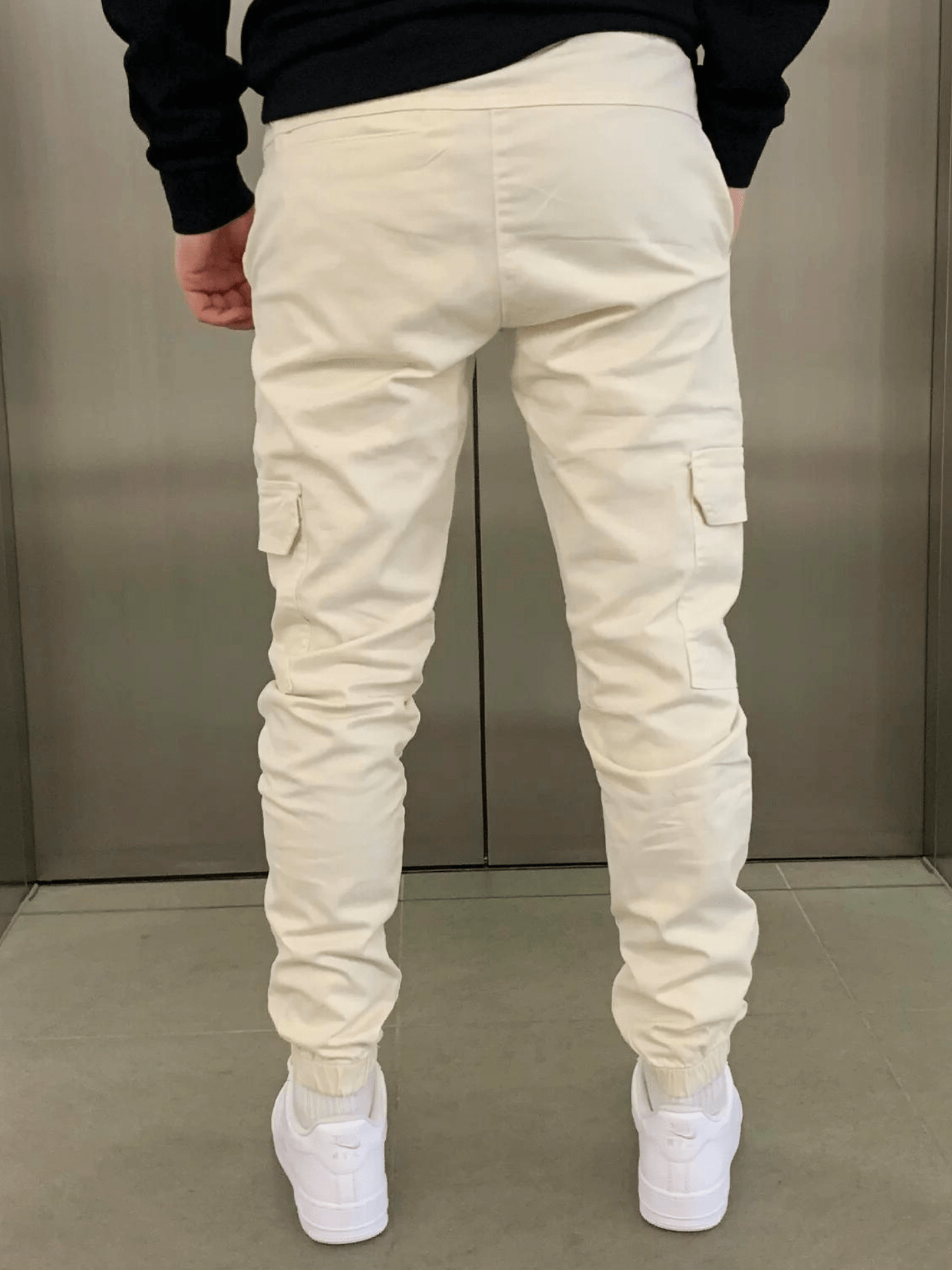 Męskie Slim Cargo Joggers z Regulowanym Pasem i Wieloma Kieszeniami