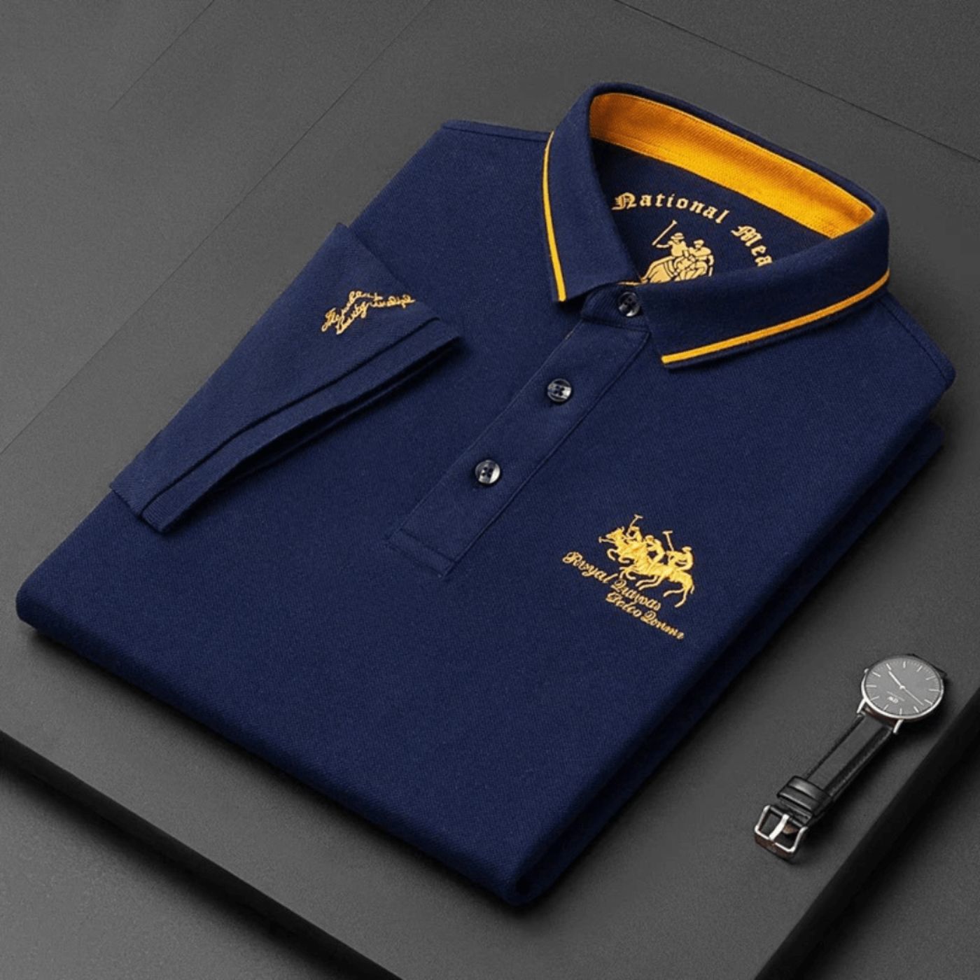 Meska klasyczna polo z haftowanym logo
