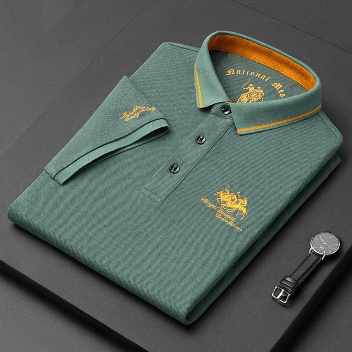 Meska klasyczna polo z haftowanym logo