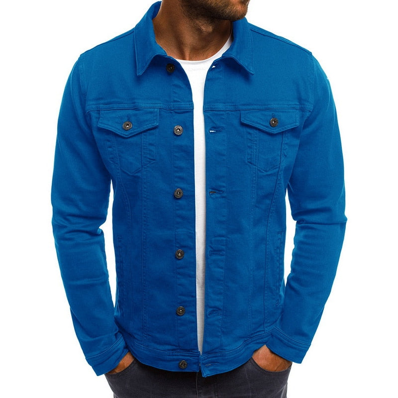 Męska codzienna kurtka jeansowa w stylu streetwear