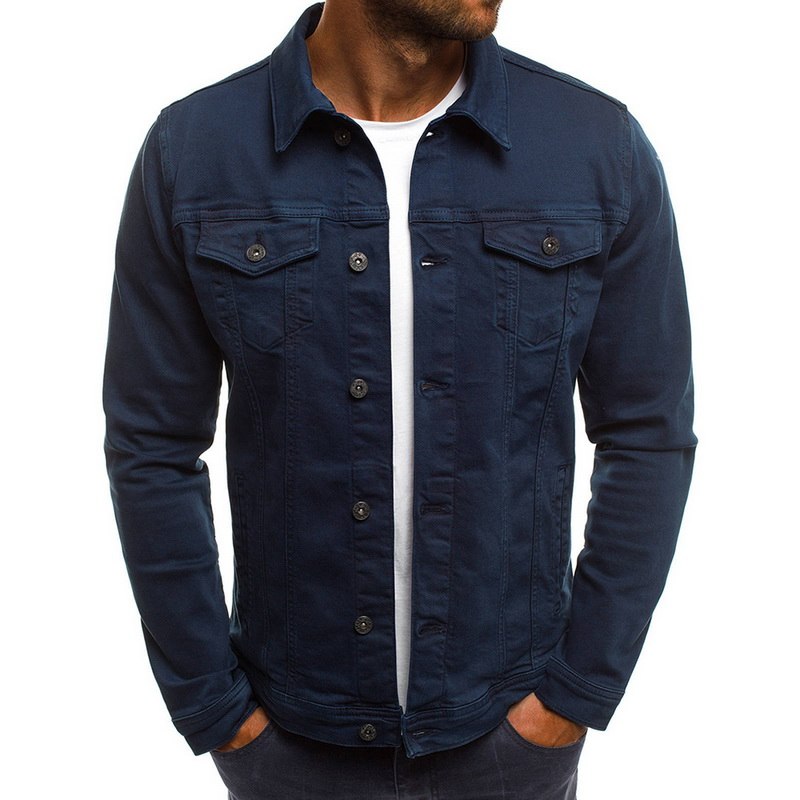 Męska codzienna kurtka jeansowa w stylu streetwear