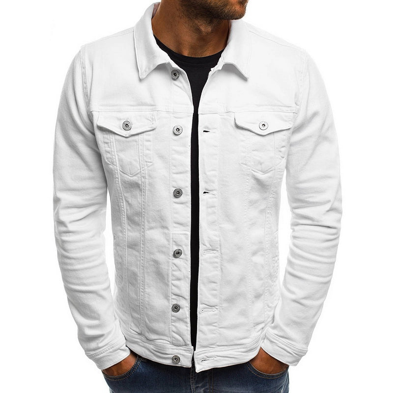 Męska codzienna kurtka jeansowa w stylu streetwear