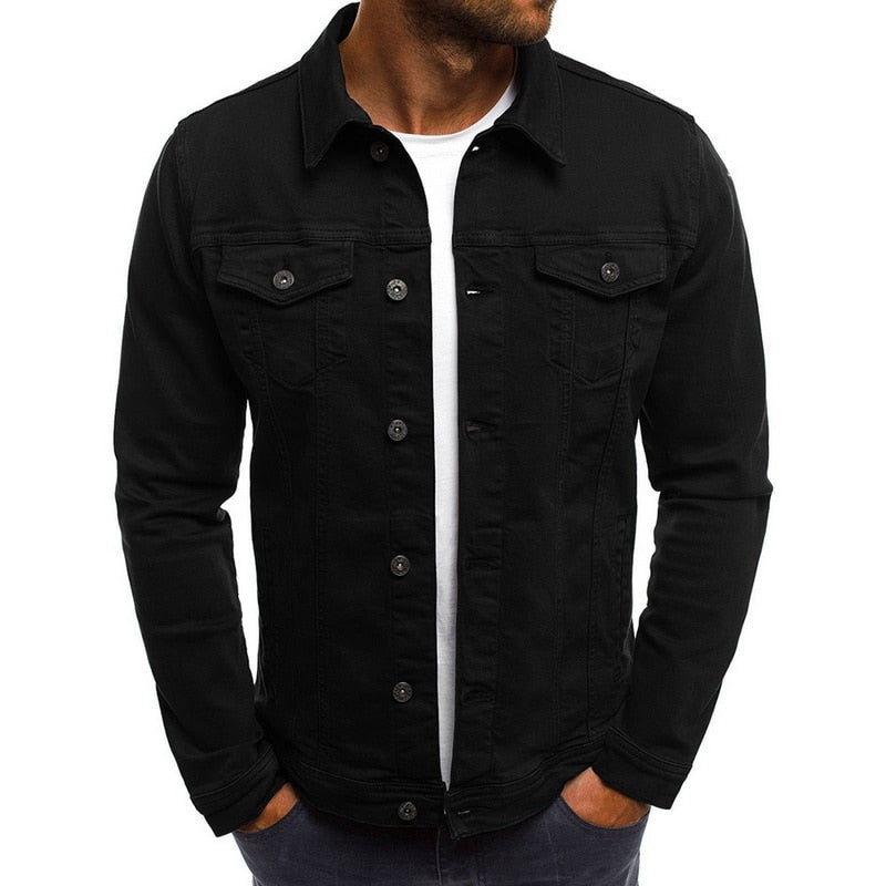 Męska codzienna kurtka jeansowa w stylu streetwear