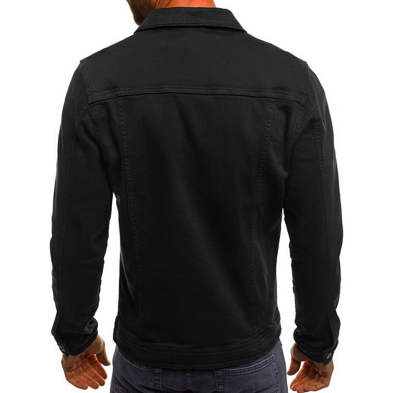 Męska codzienna kurtka jeansowa w stylu streetwear